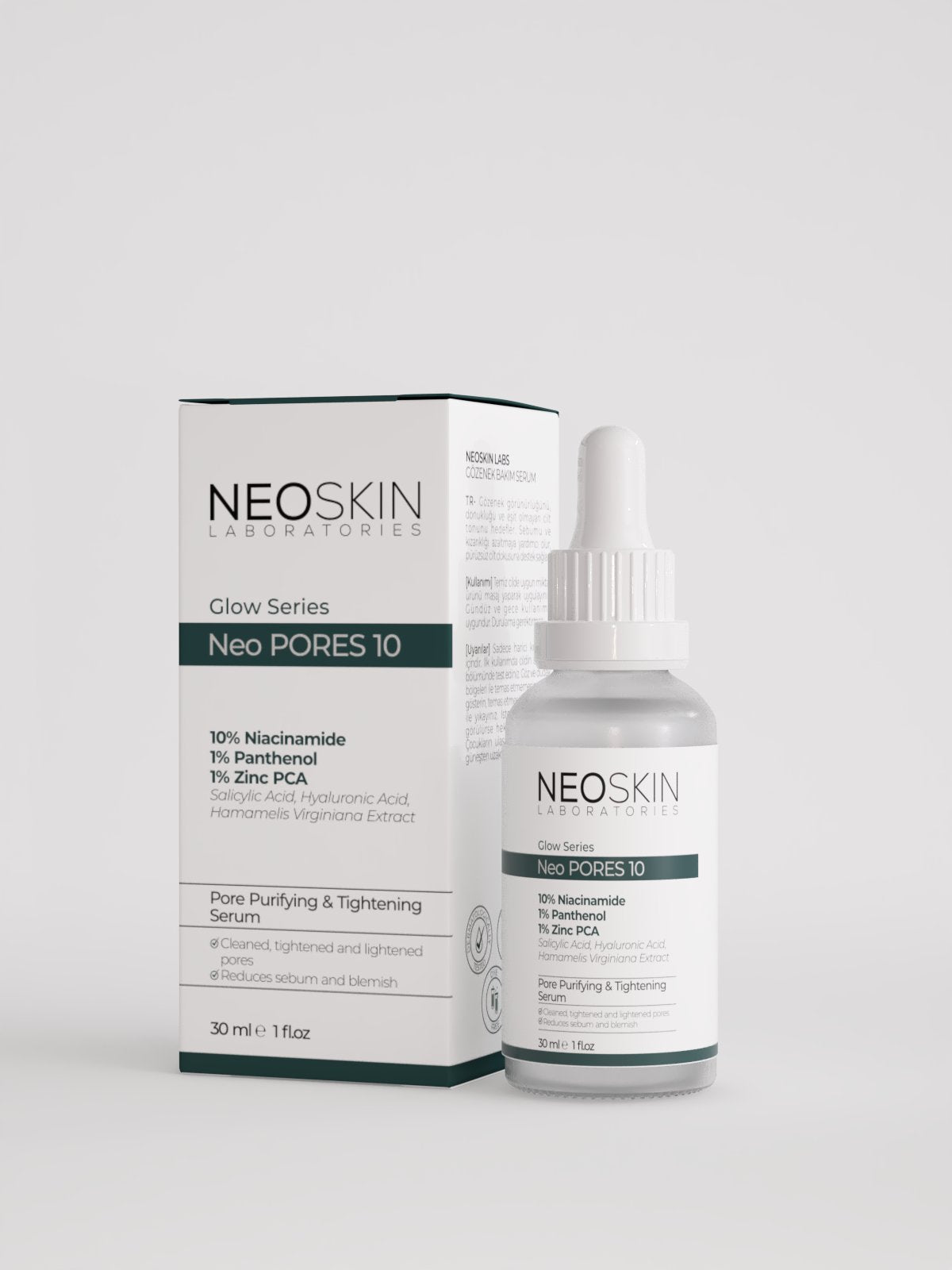 Neo Pores 10 Serum - Gözenek sıkılaştırıcı, Siyah nokta ve Akne karşıtı Özel Aydınlatıcı Bakım Serumu