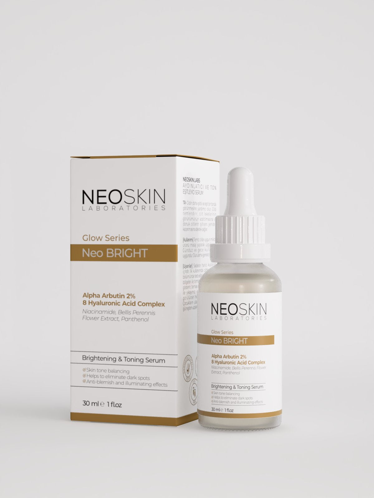 Neo Bright Serum - Cilt Tonu Eşitleyici, Leke Karşıtı, Aydınlatıcı Premium Serum